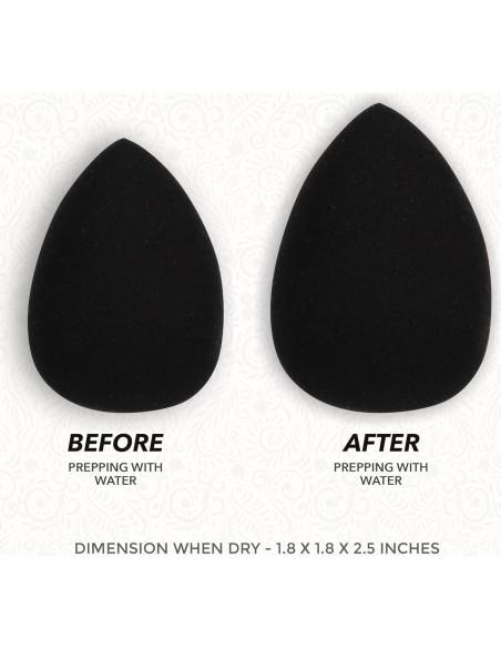 Esponja de Belleza ForPro Expert Vegana Negra 4.6cm