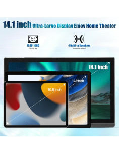 Tableta MESWAO 14.1" Android 13 6GB 128GB 10000mAh 2