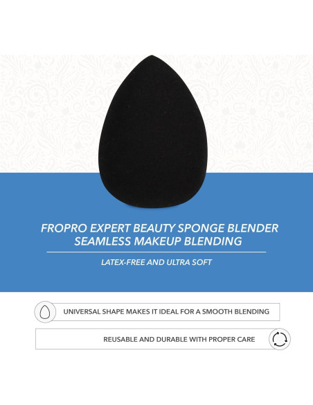 Esponja de Belleza ForPro Expert Vegana Negra 4.6cm