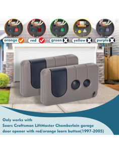 Control Remoto de Puerta de Garaje Cooouds 139.53680 con Llavero 2