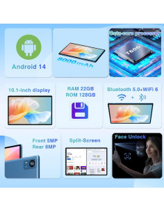 Tableta SUAAT S10 10.1" Android 14, 22GB RAM, 128GB ROM 2