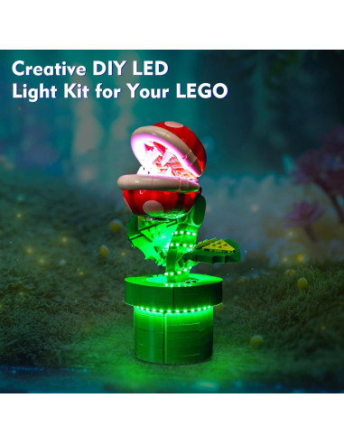 Kit de Luz LED LocoLee para Planta Piraña LEGO 71426