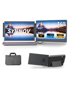 Monitor Portátil Synnov 14" 1080P con Altavoz y Soporte