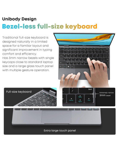 CHUWI MiniBook X Laptop 10.5" Táctil 12GB RAM 512GB SSD