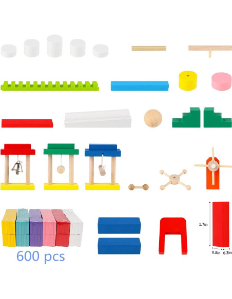 Juego de Dominó Wondertoys 600 Piezas Madera Educativo