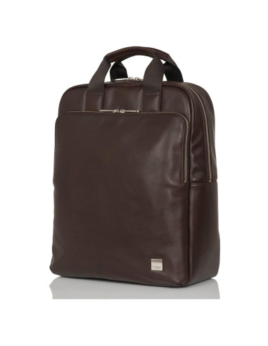 Mochila de Cuero KNOMO Dale para Laptop 16" Marrón