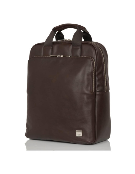 Mochila de Cuero KNOMO Dale para Laptop 16" Marrón