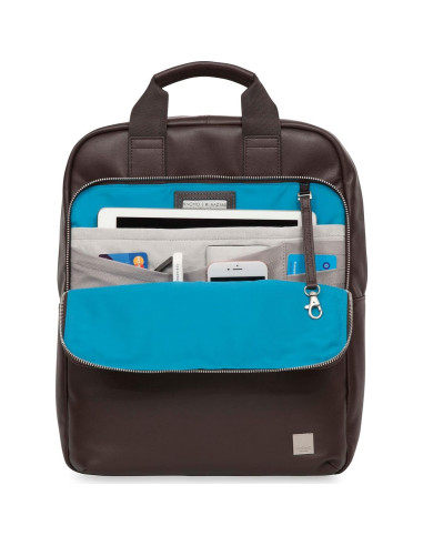 Mochila de Cuero KNOMO Dale para Laptop 16" Marrón