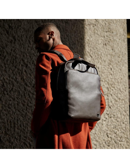 Mochila de Cuero KNOMO Dale para Laptop 16" Marrón