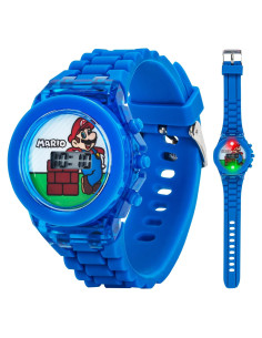 Reloj Digital LCD Super Mario Accutime con Luz LED Azul