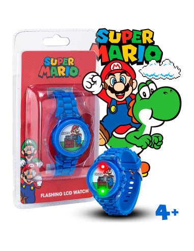 Reloj Digital LCD Super Mario Accutime con Luz LED Azul