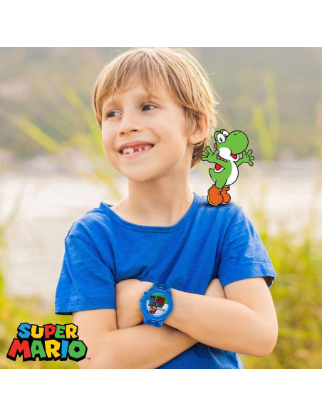 Reloj Digital LCD Super Mario Accutime con Luz LED Azul