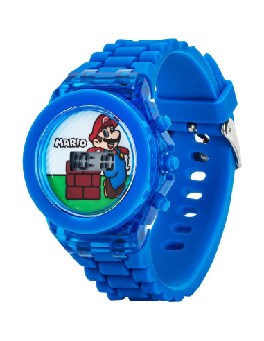 Reloj Digital LCD Super Mario Accutime con Luz LED Azul
