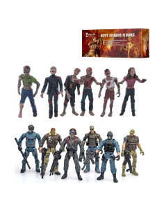 Figuras de Acción Soldados y Zombis IMIREUXY 12PCS