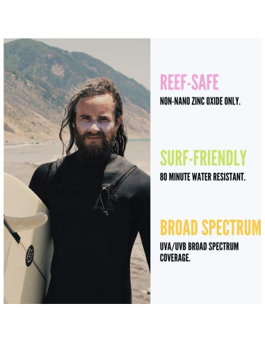 Bloqueador Solar Natural SurfDurt SPF 30 - 56.7 g - Blanco Zombie