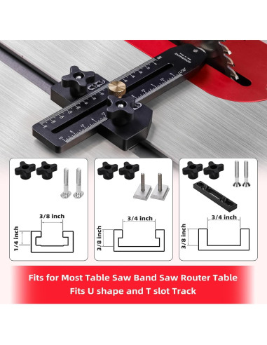 Guía de corte delgada GOINGMAKE para sierra de mesa 20,32 cm
