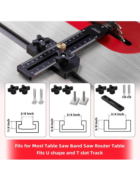 Guía de corte delgada GOINGMAKE para sierra de mesa 20,32 cm
