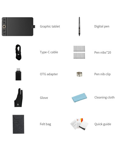 Tableta de Dibujo GAOMON WH851 20,3 x 12,7 cm Bluetooth