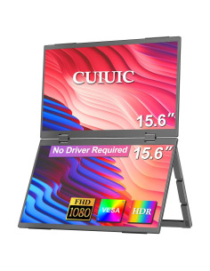 Monitor Doble CUIUIC 15.6" FHD IPS Plegable USB-C