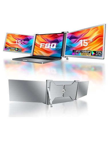 Monitor Triple Portátil FQQ S17 15" 1080P para Laptop