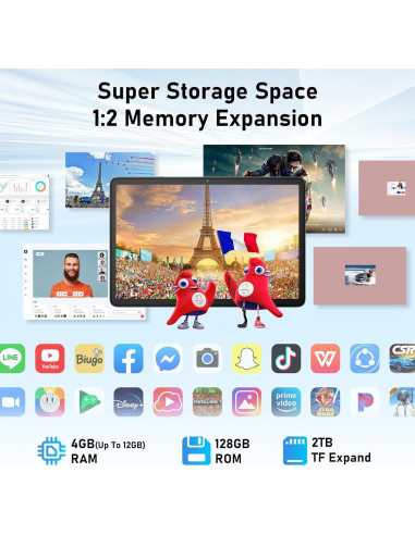 Tableta Android Blackview Tab 60 WiFi 10.1" 12GB+128GB Azul