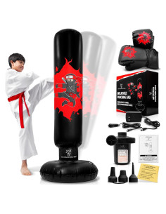 Saco de Boxeo Inflable The Household Best 160 cm con Guantes