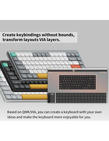 Teclado Mecánico Nuphy Air75 V2 Inalámbrico RGB 75%