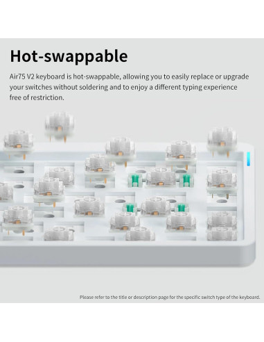 Teclado Mecánico Nuphy Air75 V2 Inalámbrico RGB 75%