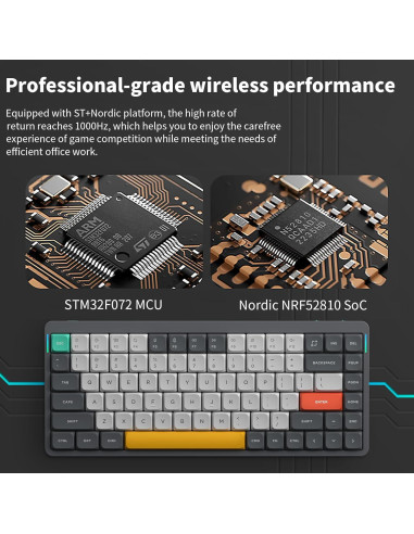 Teclado Mecánico Nuphy Air75 V2 Inalámbrico RGB 75%