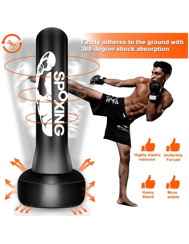 Soporte Saco de Boxeo PZMXEC CRSD007 Inflable 1,36 kg