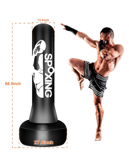 Soporte Saco de Boxeo PZMXEC CRSD007 Inflable 1,36 kg