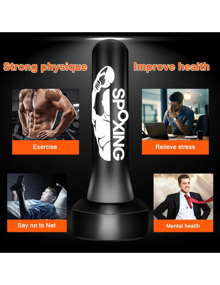 Soporte Saco de Boxeo PZMXEC CRSD007 Inflable 1,36 kg