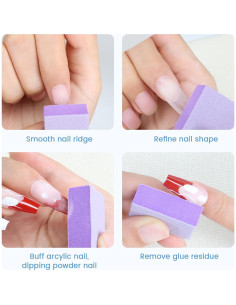 Bloque de Pulido de Uñas GazePlus 100 PCS Grano 80/100 2