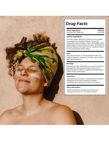 Bloqueador Solar Natural SurfDurt SPF 30 - 56.7 g - Blanco Zombie