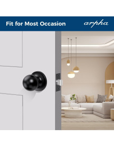 Perilla de Puerta Dummy ARPHA H200 Negro Mate 0.48 kg 2