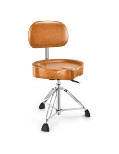 Silla de Tambor Donner EC6748 Ajustable con Respaldo Marrón