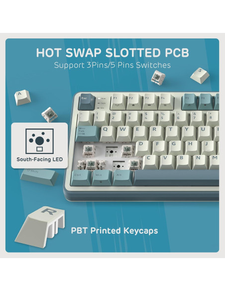 Teclado Mecánico RK ROYAL KLUDGE S98 Inalámbrico 96%