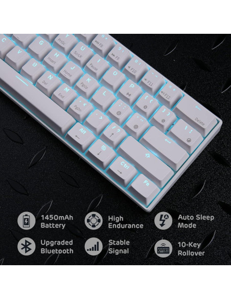 Teclado Mecánico RK ROYAL KLUDGE RK61 Inalámbrico 60%