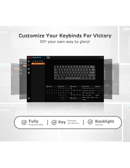 Teclado Mecánico RK ROYAL KLUDGE RK61 Inalámbrico 60%