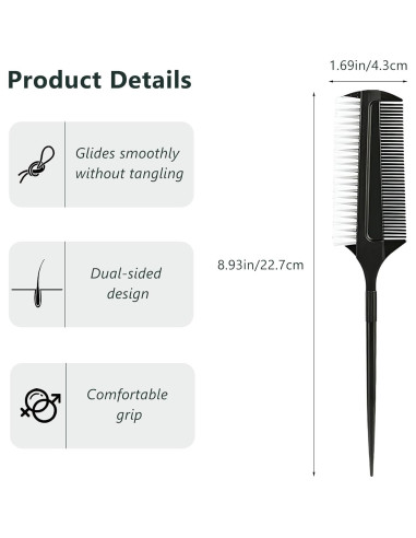 Juego de 3 Cepillos Negros para Alisar y Seccionar - J8200