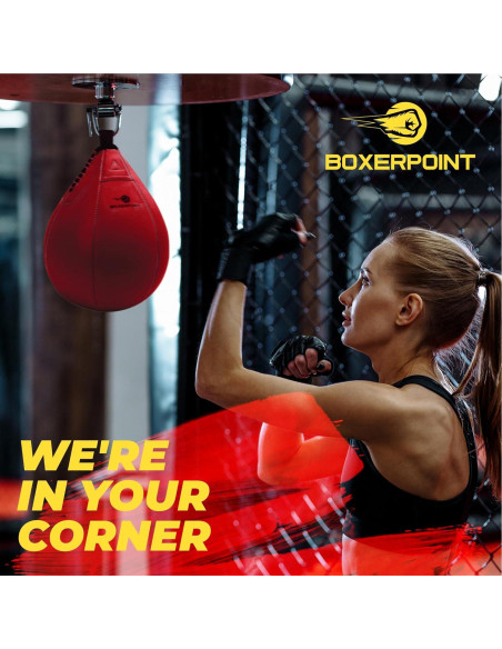 Bolsa de Velocidad BOXERPOINT Mediana Rojo - Boxeo Duradero