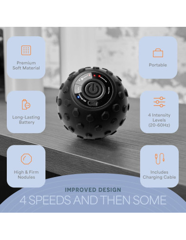 Bola de Masaje Vibrante LifePro Agility 4 Velocidades Compacta