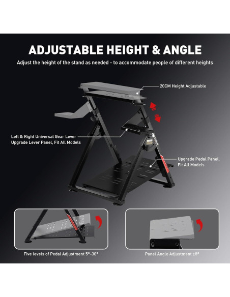 Soporte de Volante GTPLAYER PRO Ajustable para Sim Racing