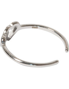 Anillo Ajustable de Plata Esterlina 925 Loving My Bump - Doble Corazón 2