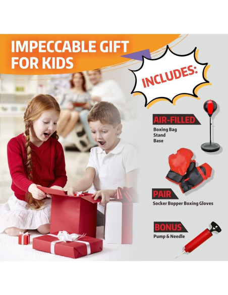 Conjunto de Boxeo para Niños HanYoer con Saco Ajustable 86-112 cm