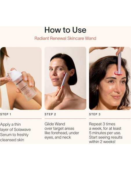 Varita Facial Solawave 4 en 1 Oro Rosa - Terapia Luz Roja Varita Facial Solawave 4 en 1 Oro Rosa - Terapia Luz Roja