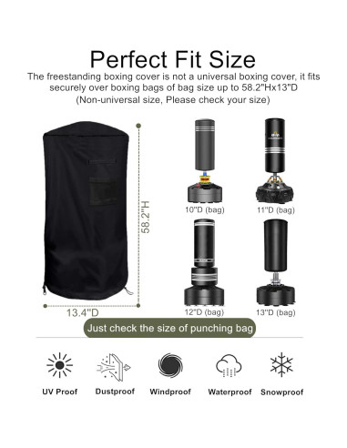 Funda Protectora Falezern para Saco de Boxeo 147.8x34.0cm