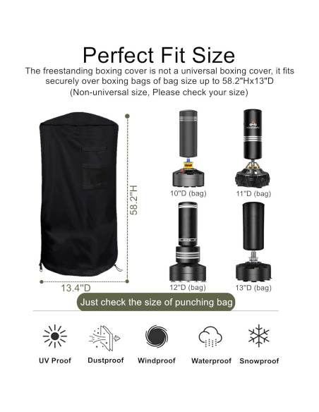 Funda Protectora Falezern para Saco de Boxeo 147.8x34.0cm