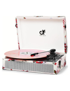 Reproductor de Vinilo Bluetooth DANFI AUDIO TE-012CK Rosa Retro