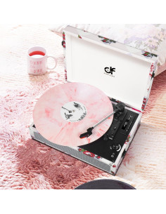 Reproductor de Vinilo Bluetooth DANFI AUDIO TE-012CK Rosa Retro 2